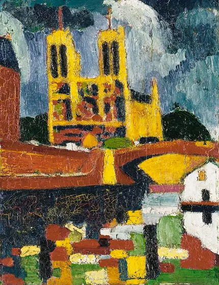Notre Dame, H. Lyman Saÿen, ca. 1907, oil on canvas