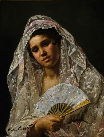Spanish Dancer Wearing a Lace Mantilla, Mary Cassatt, 1873, oil on canvas
