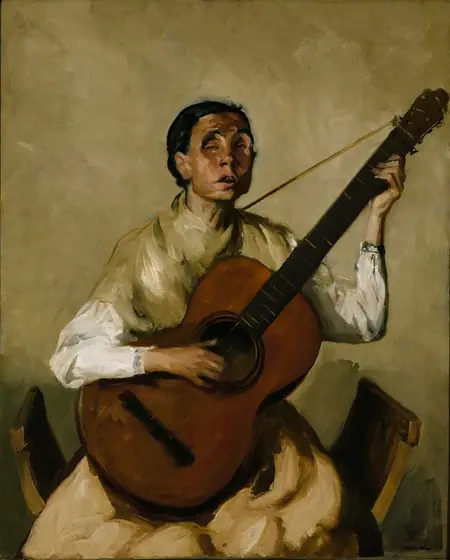 Blind Spanish Singer, Robert Henri, 1912, oil on canvas