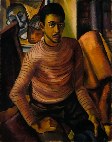 Self-Portrait, Malvin Gray Johnson, 1934, oil on canvas