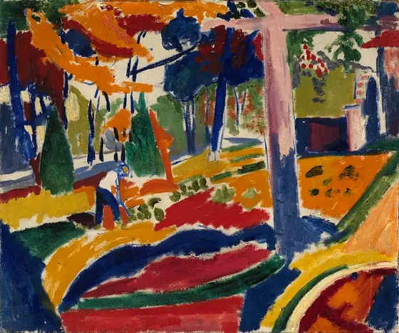 Garden, H. Lyman Saÿen, ca. 1915, oil on canvas
