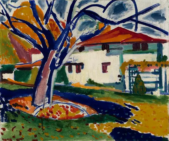 Blue Trees, H. Lyman Saÿen, 1915-1916, oil on canvas