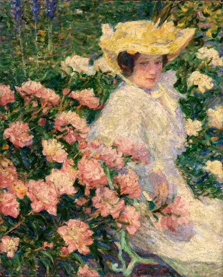 Portrait of the Artist's Wife, Helene, Carl Newman, 1896, oil on canvas