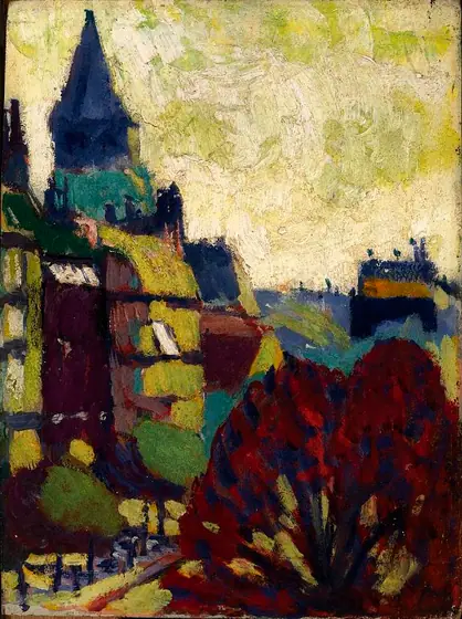 St. Germain des Pres, H. Lyman Saÿen, 1909-1912, oil on wood