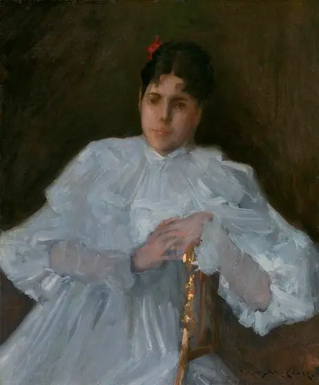 Girl in White, William Merritt Chase, ca. 1890, oil on canvas