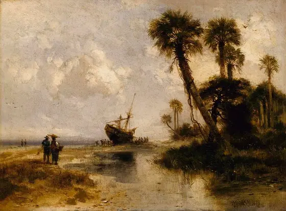 Fort George Island, Florida, Thomas Moran, 1878, oil on canvas