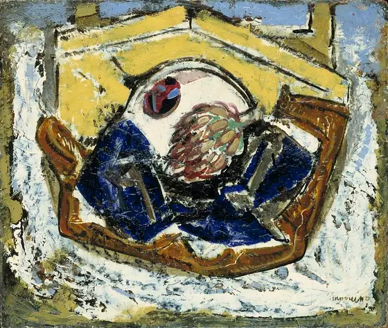 Still Life with Artichoke, II, Alfred H. Maurer, ca. 1929, oil on paperboard