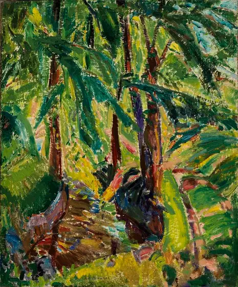 Landscape, Alfred H. Maurer, ca. 1925, oil on paperboard
