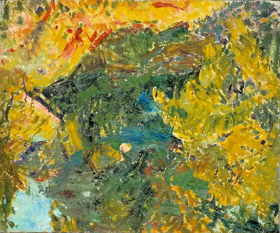 Landscape, Alfred H. Maurer, ca. 1925, oil on paperboard