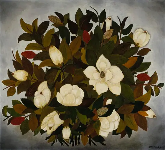 Magnolia Blossoms, Josephine Joy, ca. 1935-1941, oil on canvas