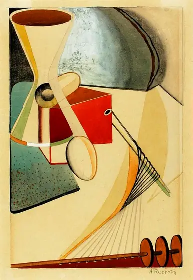 Composition, Andree Rexroth, ca. 1935-1943, pencil and watercolor on paper