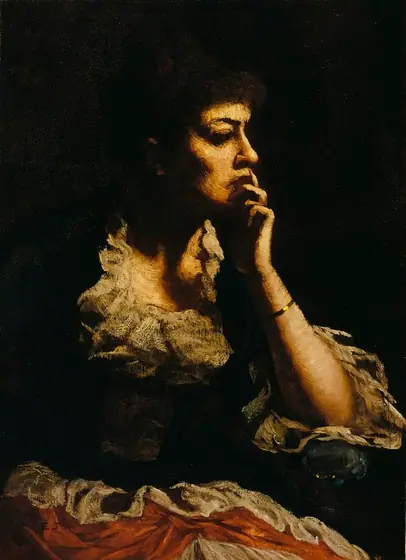 Portrait of Mrs. Eastman Johnson, Eastman Johnson, ca. 1888, oil on canvas