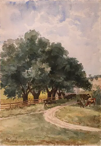 Richmond, Elizabeth Boott Duveneck, 1884, watercolor on paper