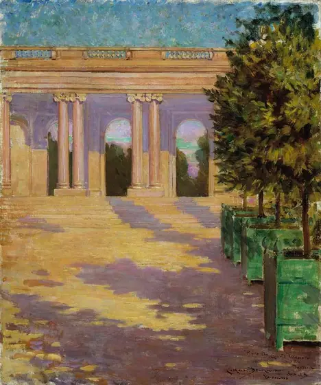 Arcade of the Grand Trianon, Versailles, Carroll Beckwith, 1913, oil on canvas