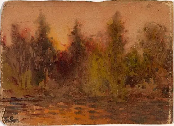 Untitled, Jasper Francis Cropsey, ca. 1875-1880, watercolor on paper