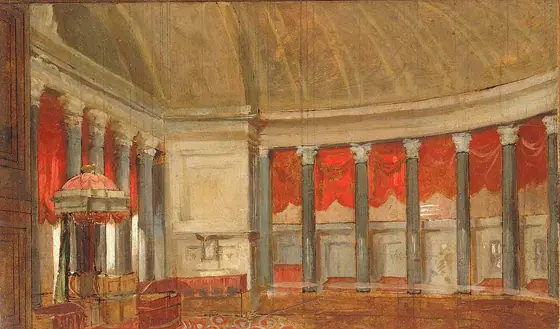 Study for The House of Representatives, Samuel F. B. Morse, ca. 1821, oil on panel