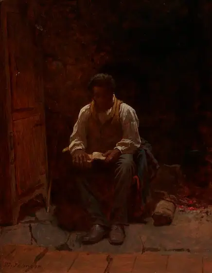 The Lord Is My Shepherd, Eastman Johnson, 1863, oil on fiberboard