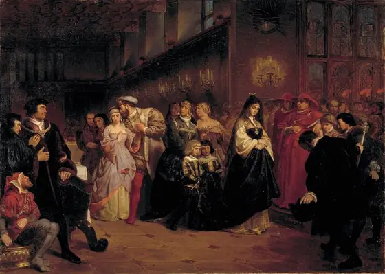 The Courtship of Anne Boleyn, Emanuel Leutze, 1846, oil on canvas