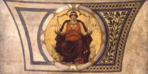 Study for Mosaic, Wisconsin State Capital, "Justice", Kenyon Cox, ca. 1913, oil on canvas