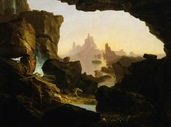 The Subsiding of the Waters of the Deluge, Thomas Cole, 1829, oil on canvas