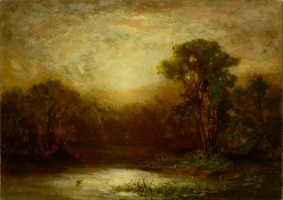 Sunset, Edward Mitchell Bannister, ca. 1875-1880, oil on canvas