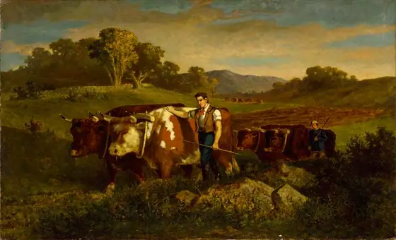 Herdsmen with Cows, Edward Mitchell Bannister, 1869, oil on canvas