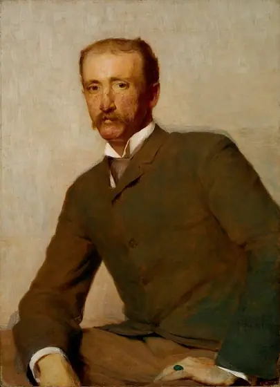 Portrait of Frank Hamilton Cushing, Thomas Hovenden, 1890, oil on canvas