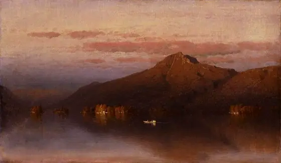 Whiteface Mountain from Lake Placid, Sanford Robinson Gifford, 1866, oil on canvas