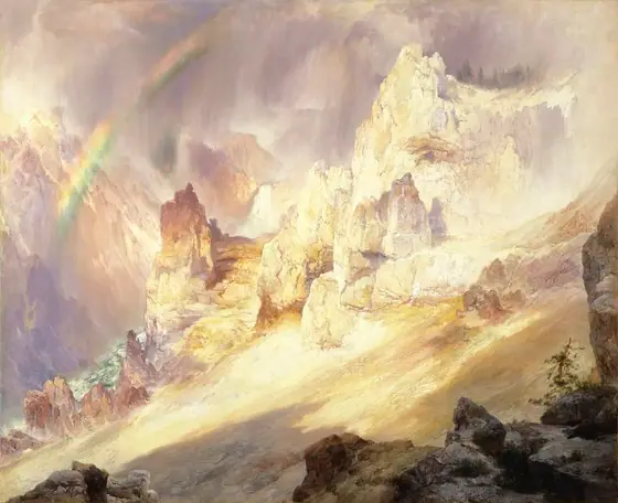 Rainbow over the Grand Canyon of the Yellowstone, Thomas Moran, 1900, oil on canvas