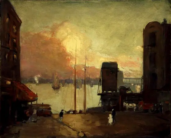 Cumulus Clouds, East River, Robert Henri, 1901-1902, oil on canvas