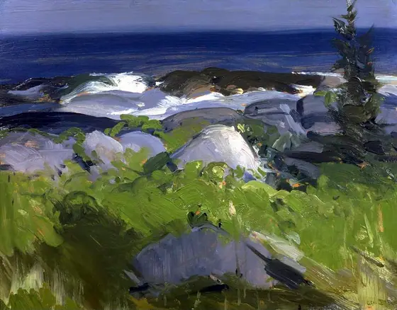 Vine Clad Shore--Monhegan Island, George Bellows, 1913, oil on canvas