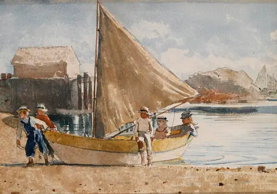 Summertime, Winslow Homer, 1880, watercolor on paper