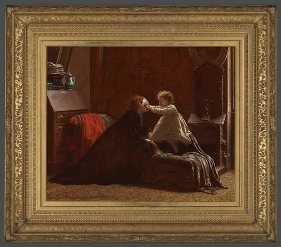 Bo Peep (The Peep), Eastman Johnson, 1872, oil on board