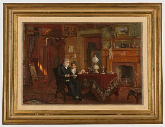 The Letter (Mr. and Mrs. Samuel Colgate), James Wells Champney, 1881, oil on canvas